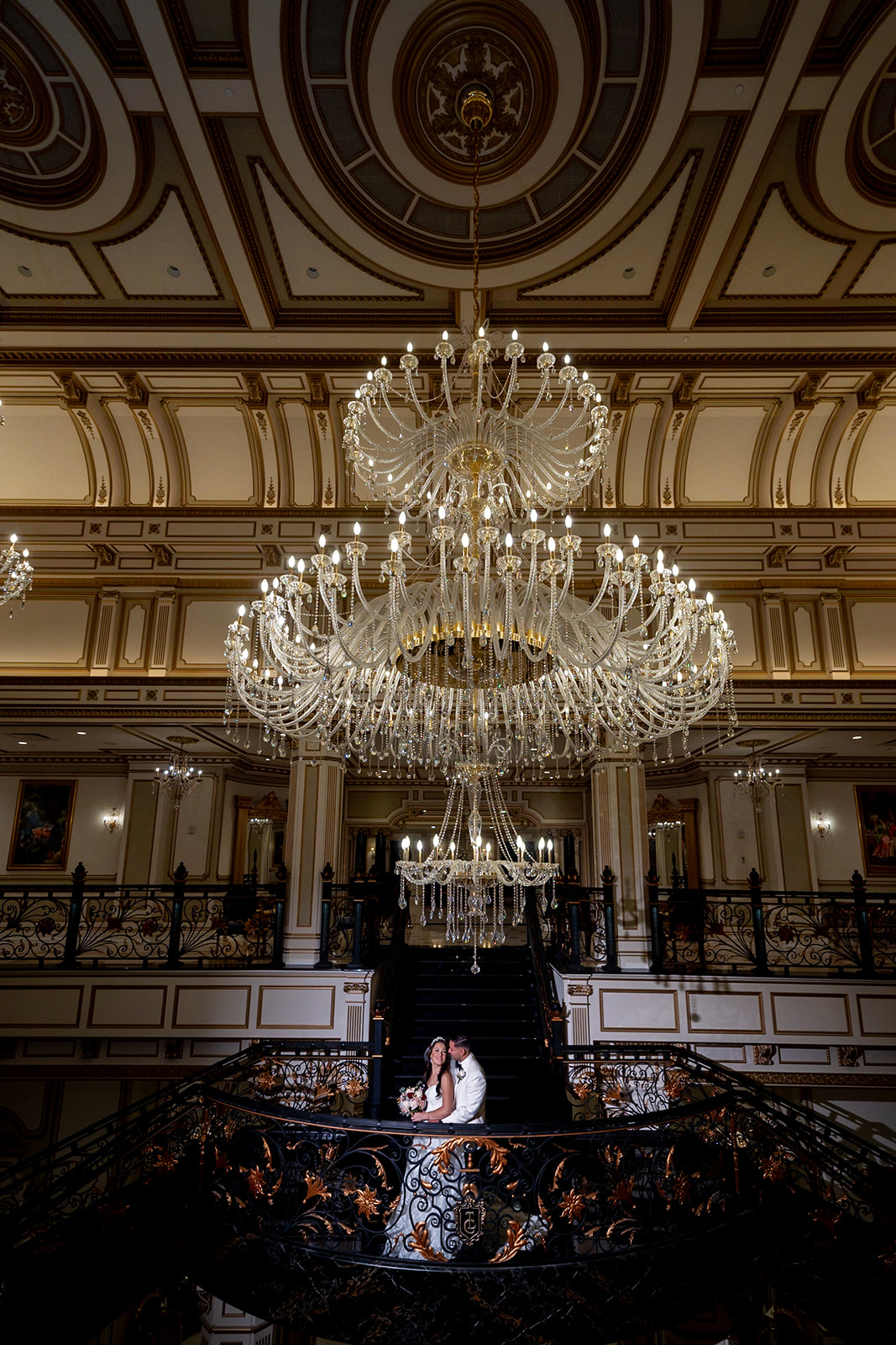 NJ wedding venue chandelier