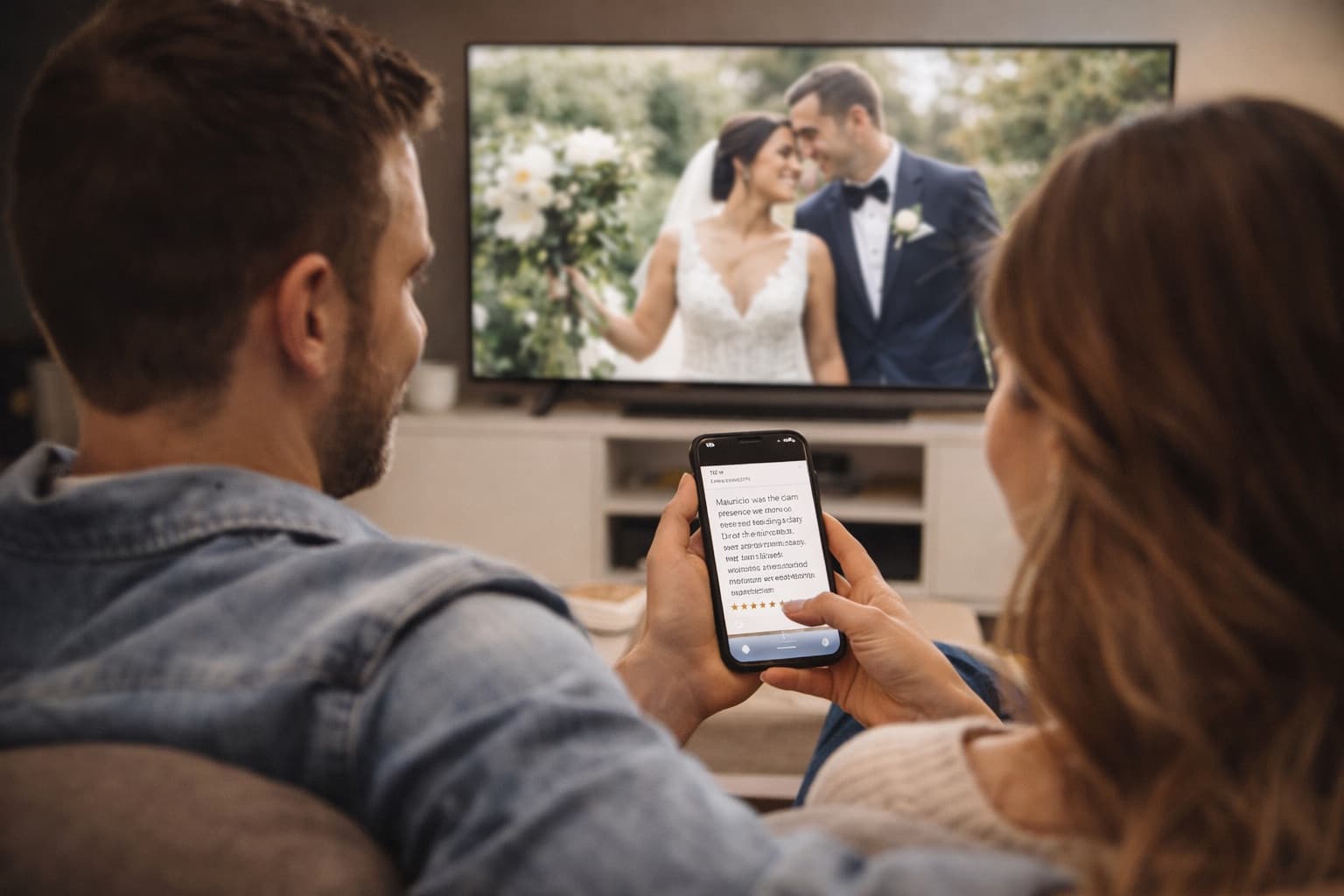 Happy couples sharing testimonials about their wedding photography with Hariel Xavier