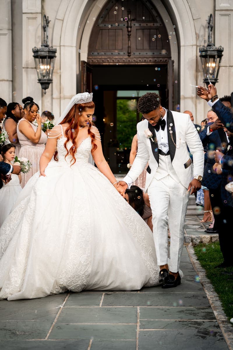 Beautiful ceremony kiss at Park Chateau
