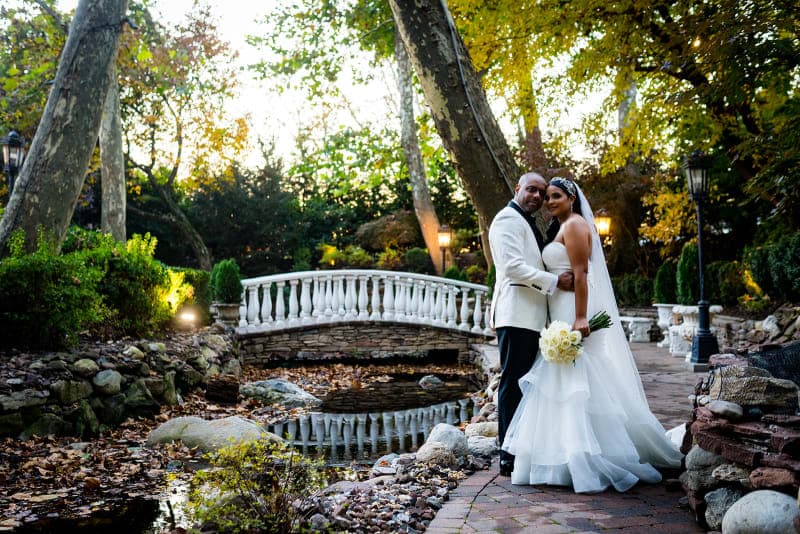 Bride and groom at Nanina's In the Park