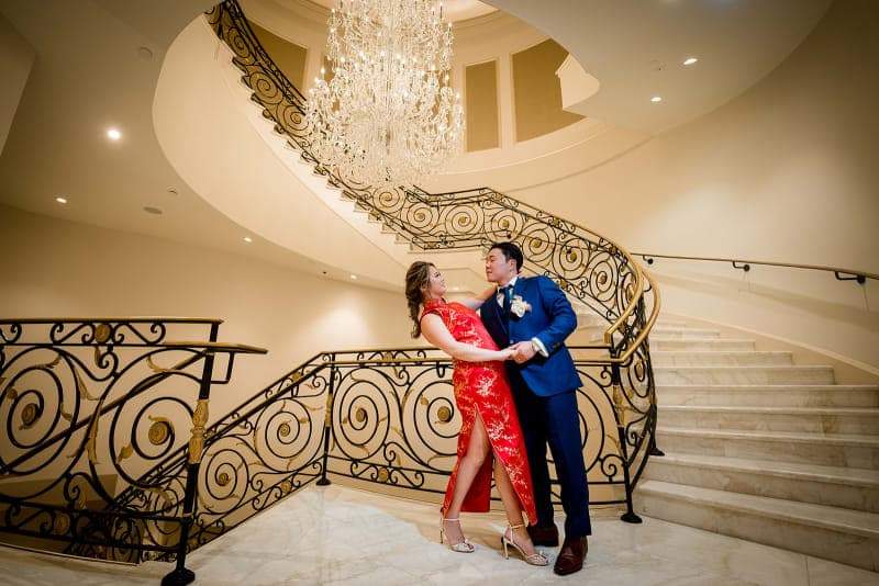 Wedding cake cutting