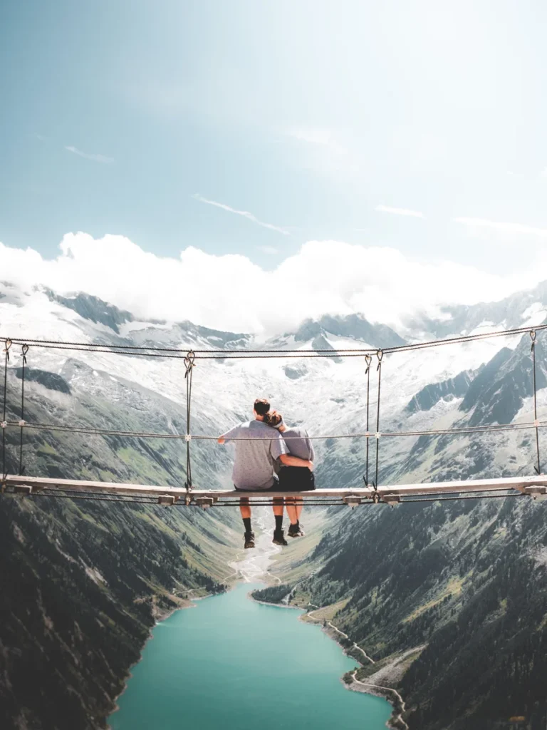 Couple on bridge