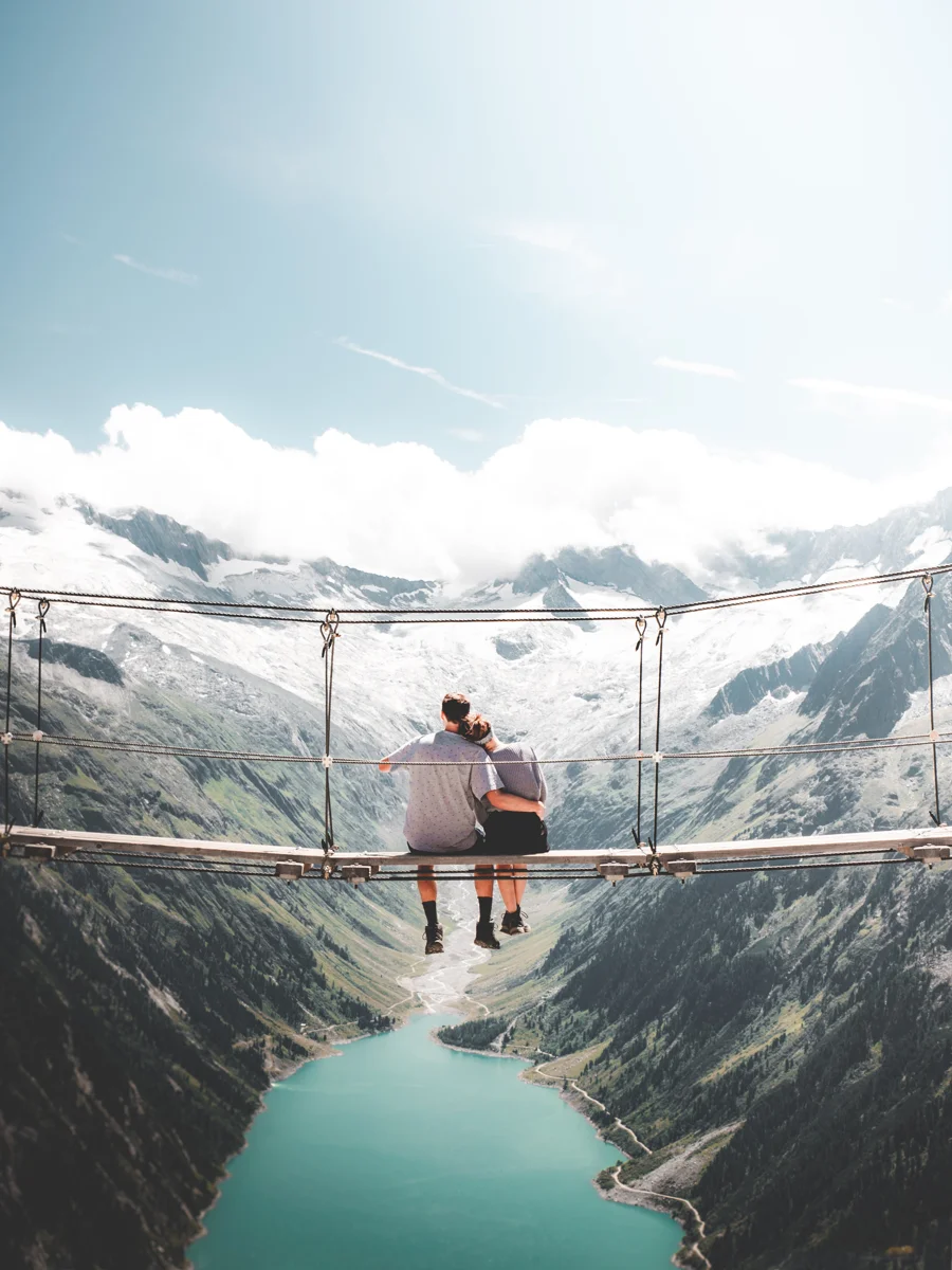 Couple on bridge